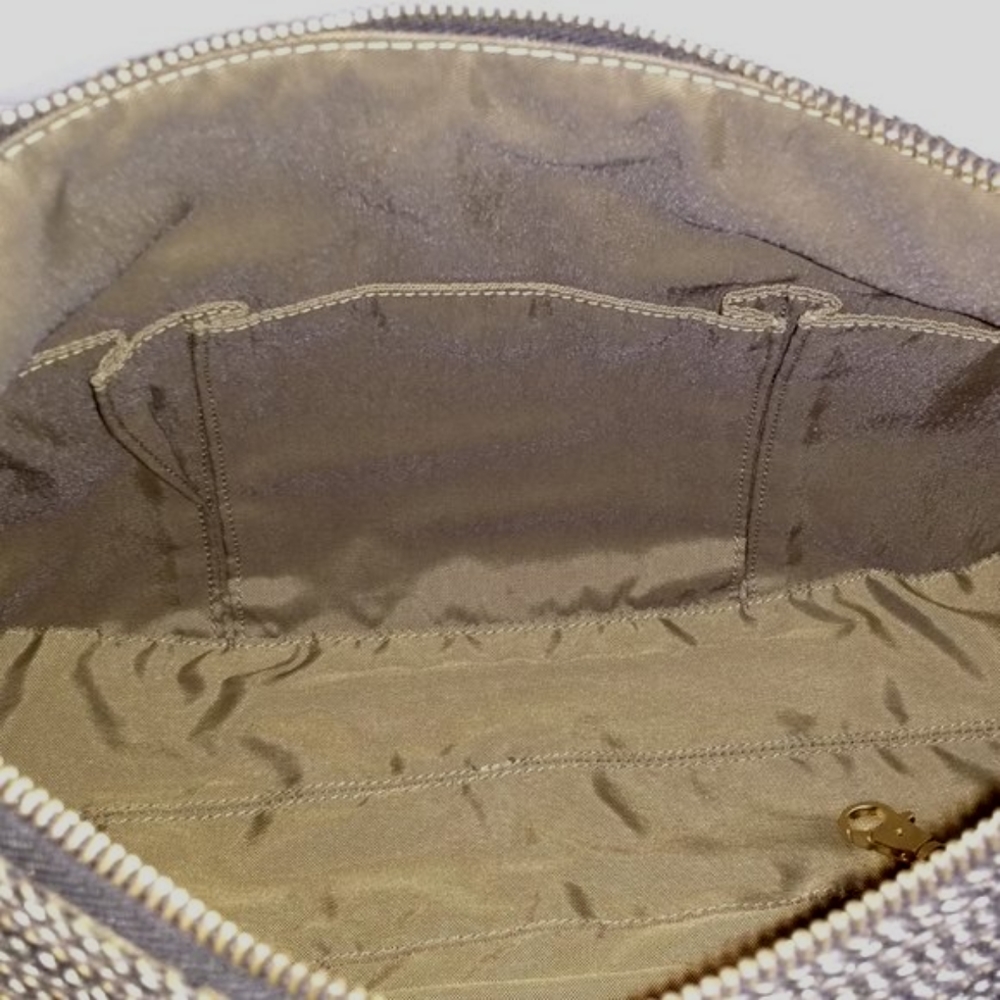 *Eric Javits New York Shenia woven neutral fabric gold chain shoulder bag - Picture 10 of 12